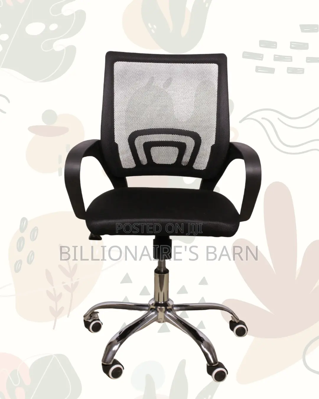 Black Compact Ergonomic Chair | Space-Saving Design for Compact Setups