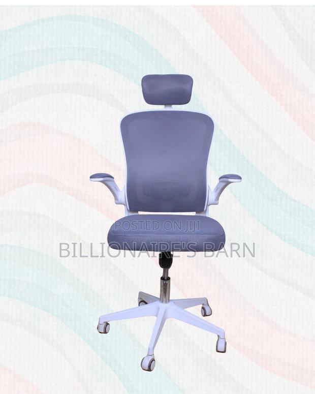 White Ergonomic Mesh Chair | Space-Saving Design for Compact Setups