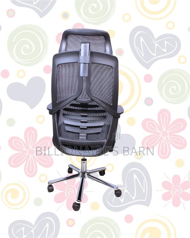Black High-Back Mesh Chair | Space-Saving Design for Compact Setups - thumbnail 4