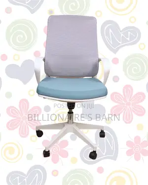 White Mid-Back Mesh Chair | Space-Saving Design for Compact Setups