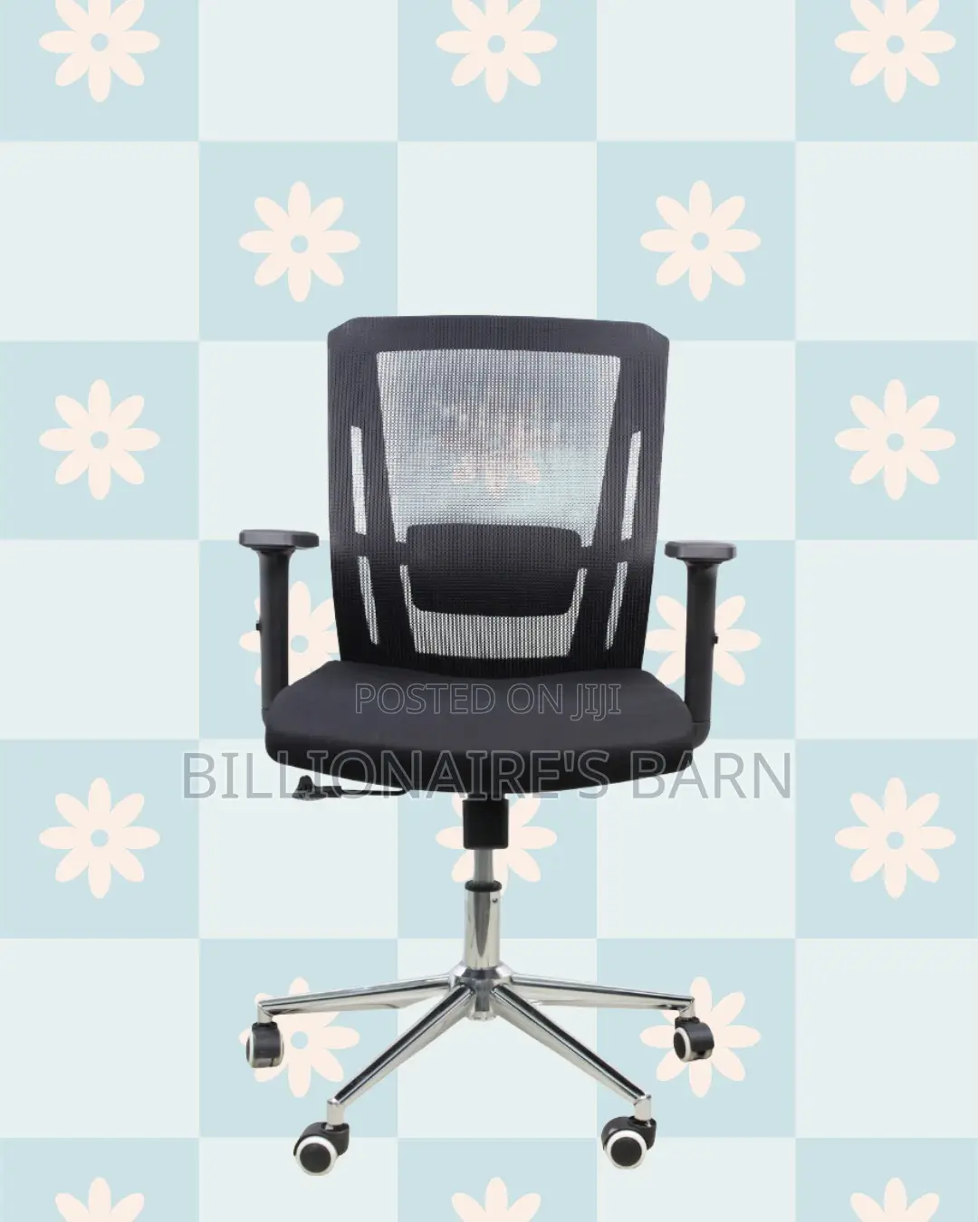 Black Origin Mesh Chair | Space-Saving Design for Compact Setups