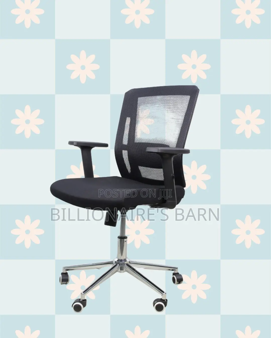 Black Origin Mesh Chair | Space-Saving Design for Compact Setups
