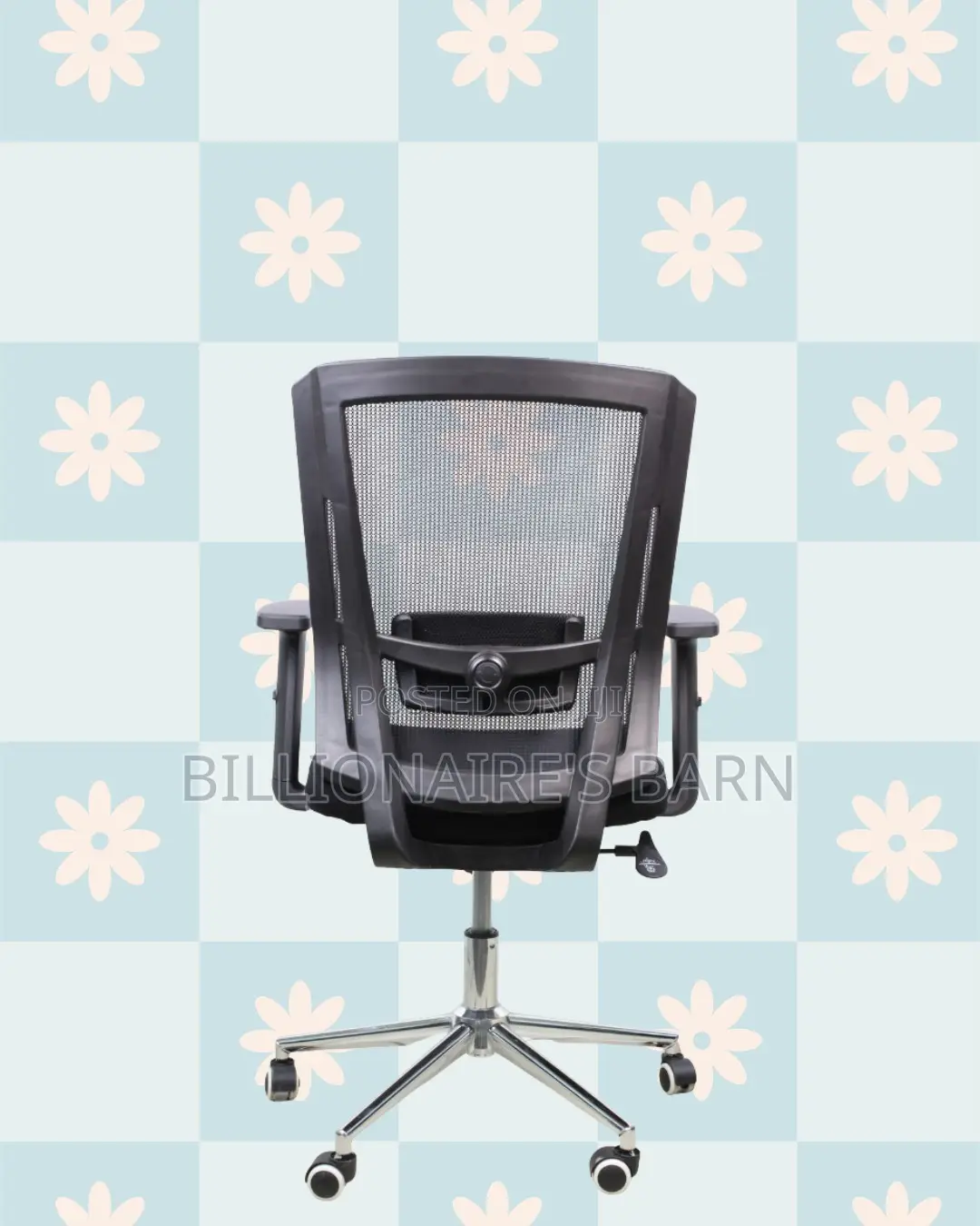 Black Origin Mesh Chair | Space-Saving Design for Compact Setups