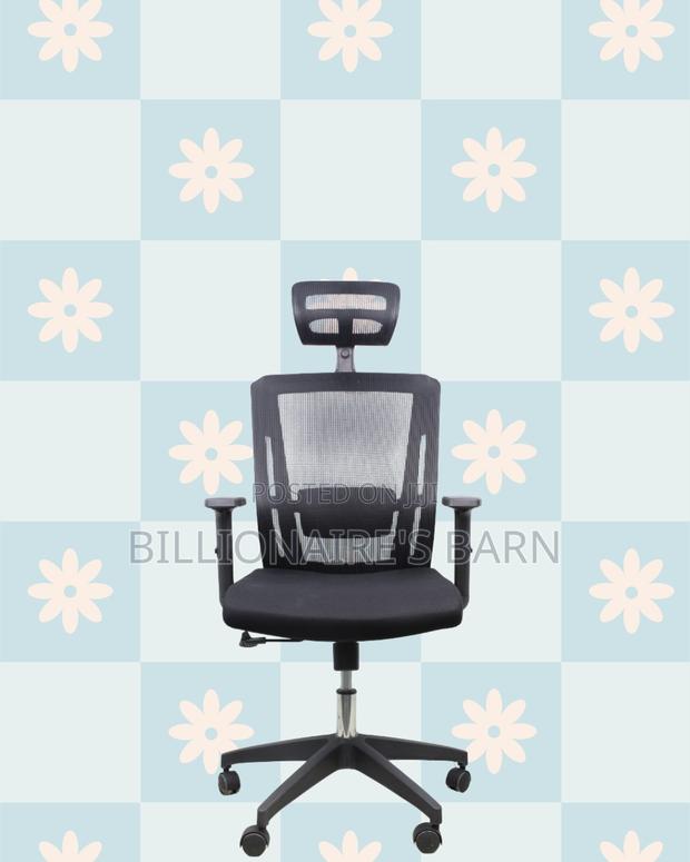 Black Ergonomic Mesh Chair | Space-Saving Design for Compact Setups - thumbnail 2