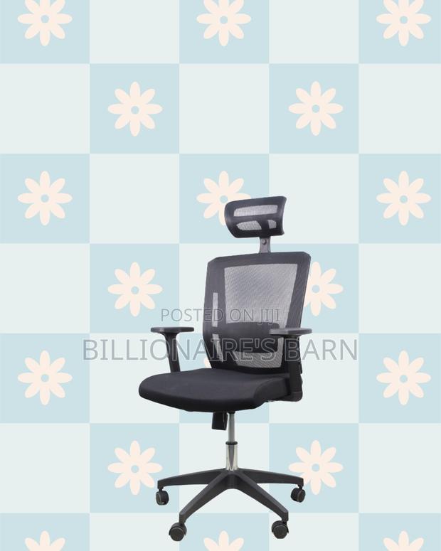 Black Ergonomic Mesh Chair | Space-Saving Design for Compact Setups - thumbnail 3