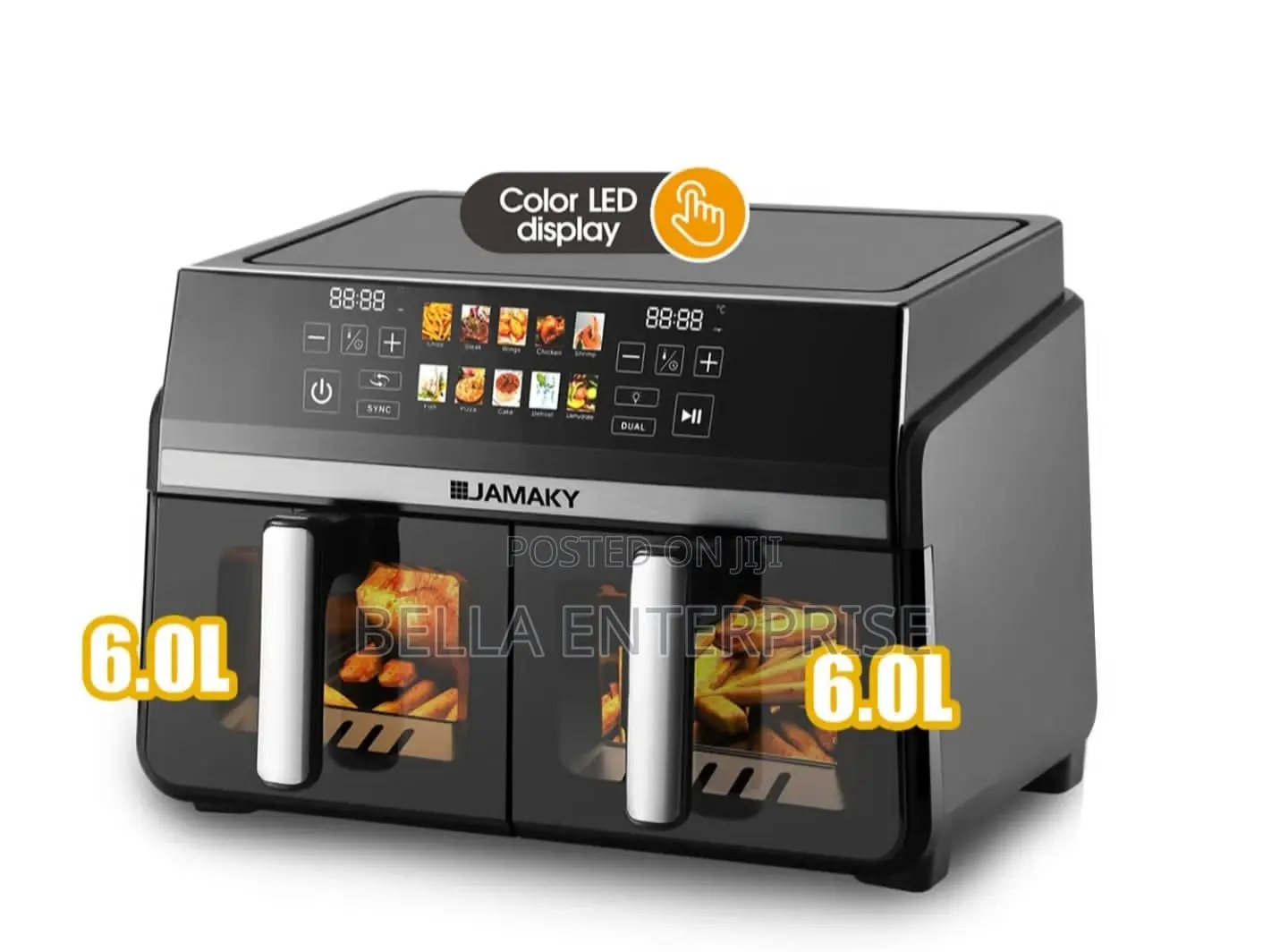 Available 10 L Airfryer 12 Large Icon Preset Menus