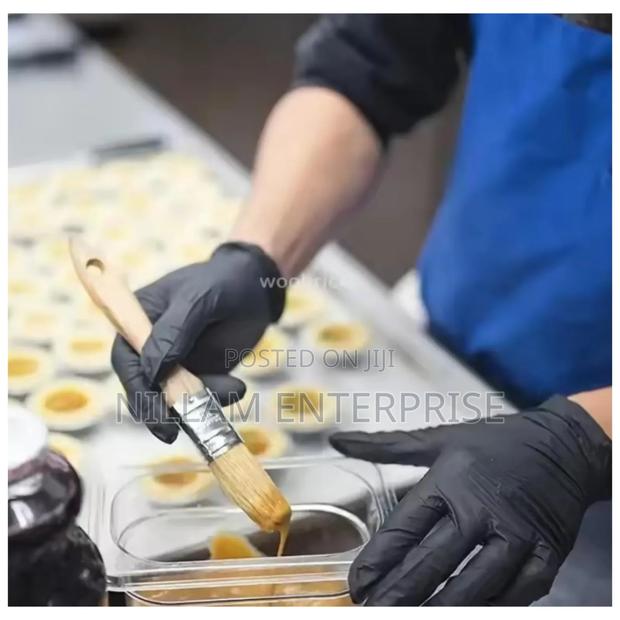 Food Grade Disposable Black Kitchen Gloves 100pcs - thumbnail 2