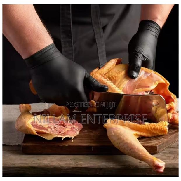 Food Grade Disposable Black Kitchen Gloves 100pcs - thumbnail 3