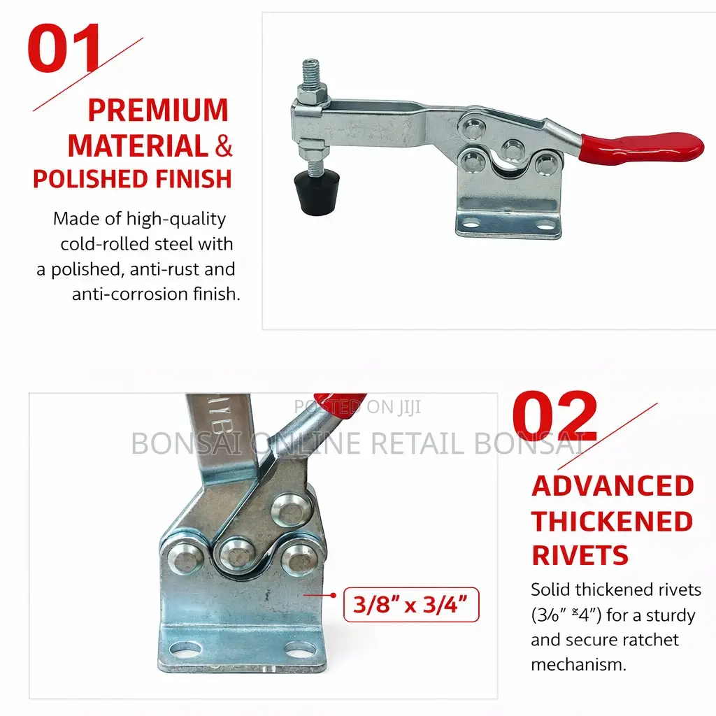 Gh-201b Horizontal Toggle Clamp 90kg Heavy-Duty Metal Clamp