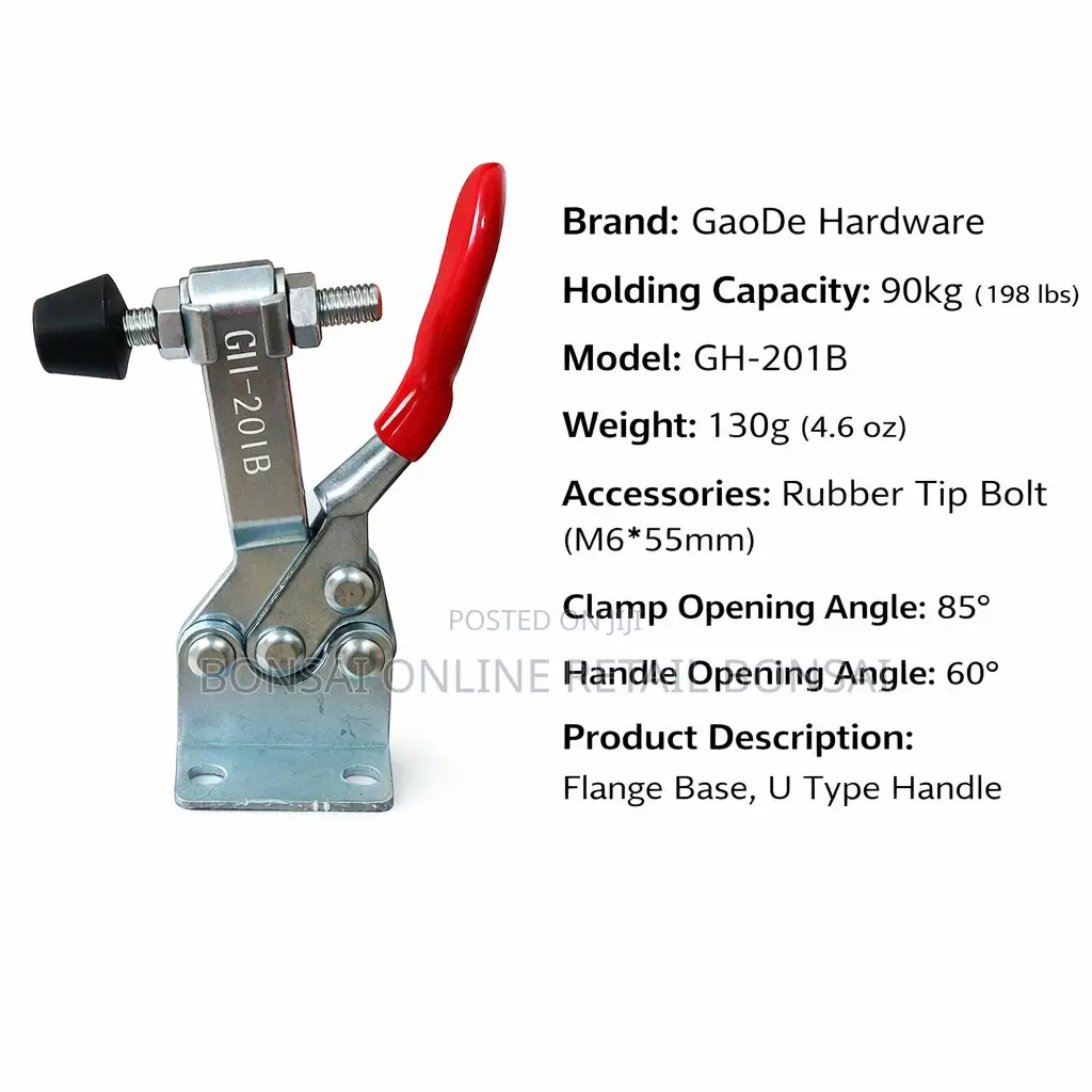 Gh-201b Horizontal Toggle Clamp 90kg Heavy-Duty Metal Clamp