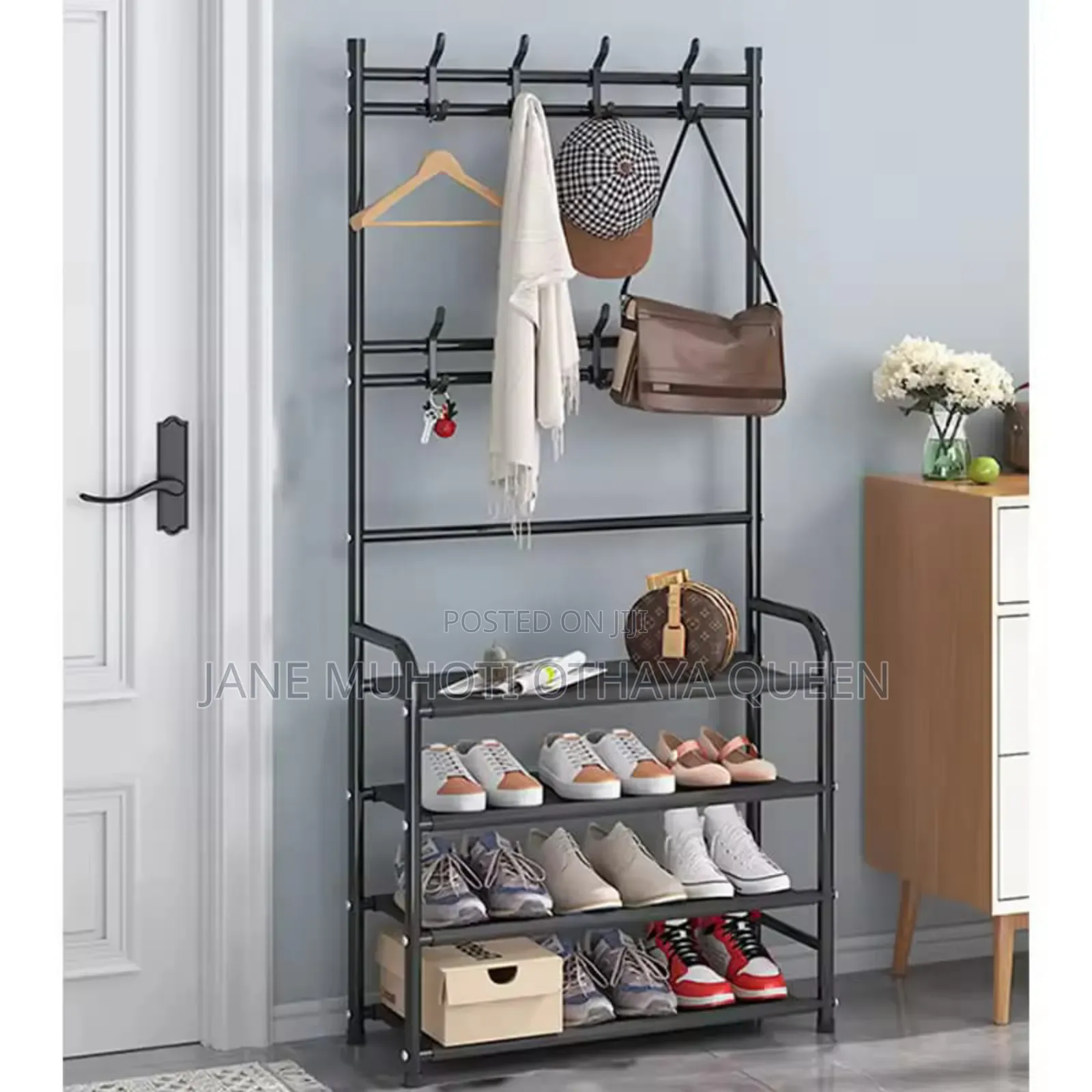 Multi-Functional Shoe and Hat Rack