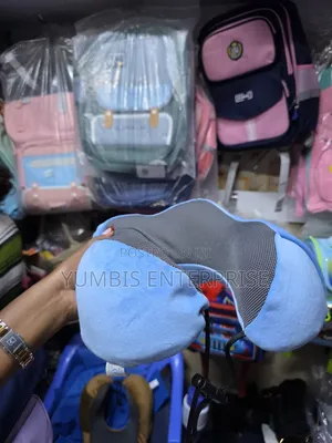 Blue Neck Pillows Micro Fibre Travel Neck Pillow
