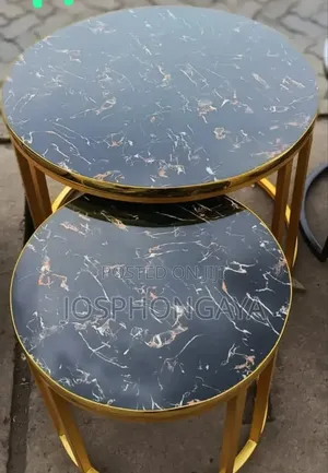 Black Toped Marble Table For Sell