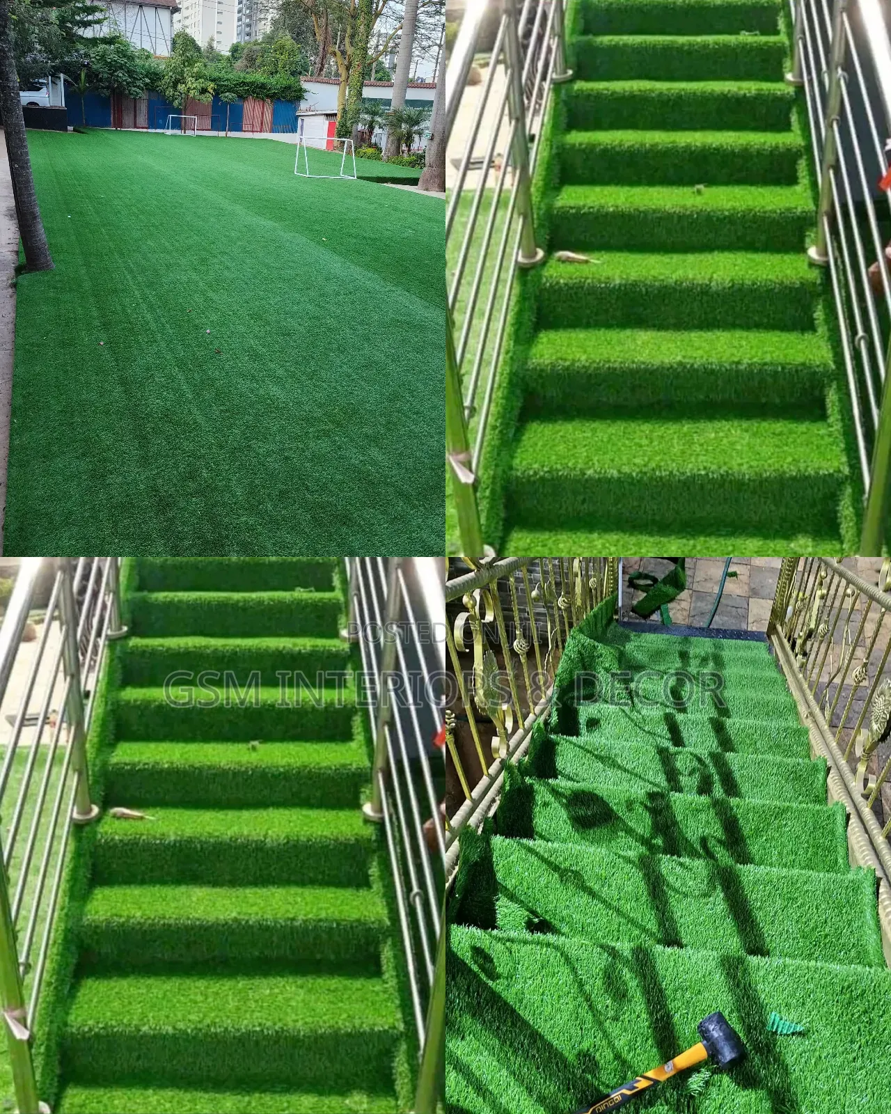 Artificial Grass Carpets for Staircase Cushioning