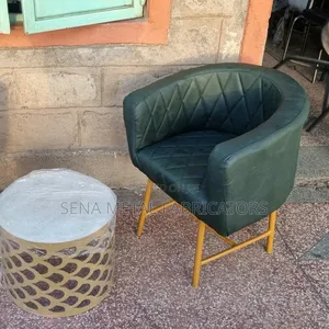 Modern Lounge Armchair With Faux Leather.