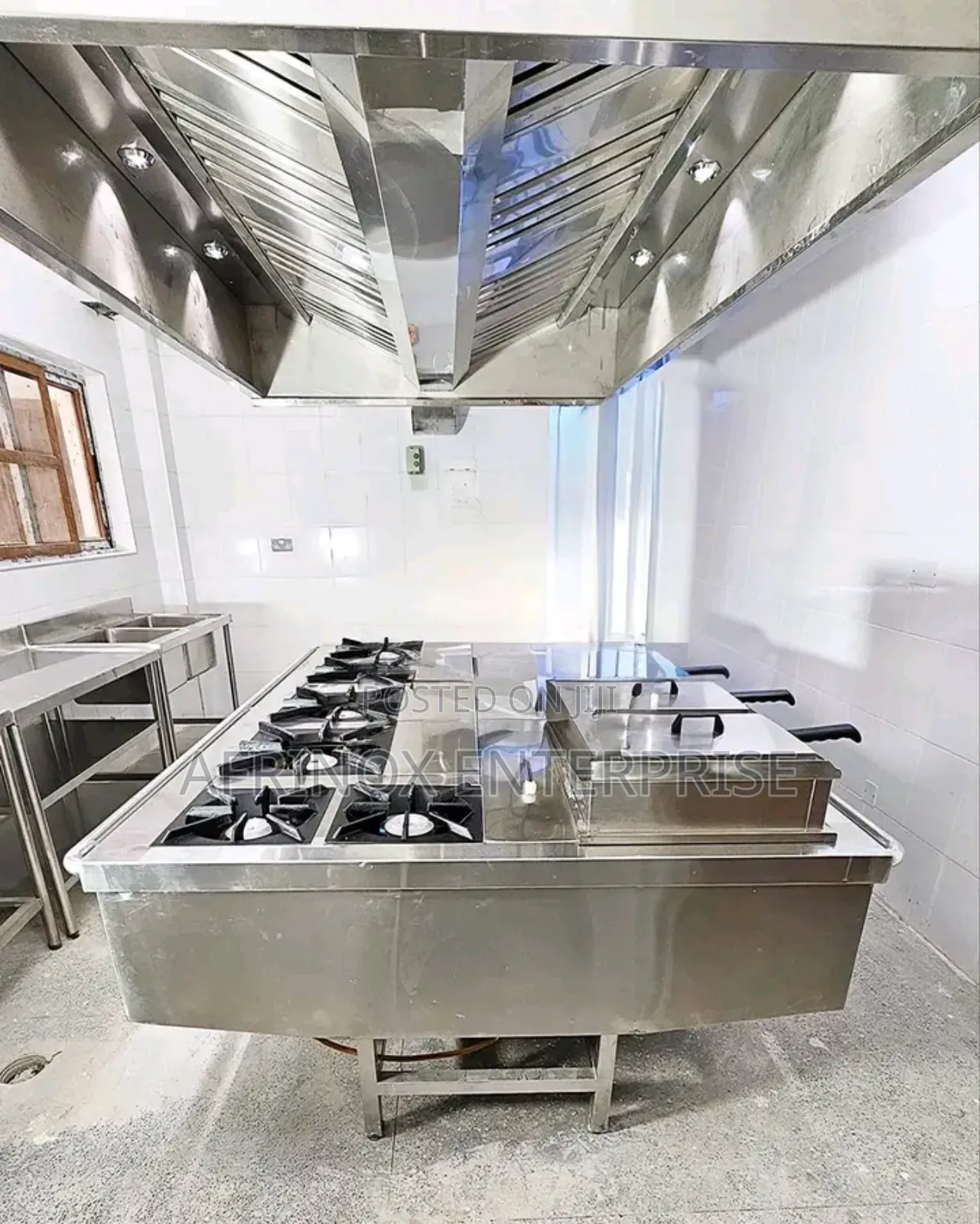 Stainless Steel Kitchen Hood Cooker Combo – Fabricate Installation
