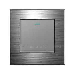 1 Gang 1 Way Wall Switch, Stainless Steel Plate With Led Indicator