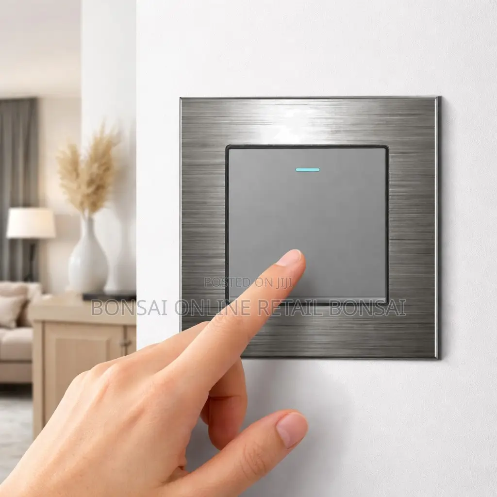 1 Gang 1 Way Wall Switch, Stainless Steel Plate With Led Indicator