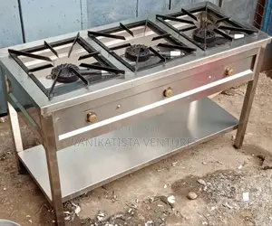 Affordable Commercial Cooker, Three Burner Gas Cooker Stainless Made