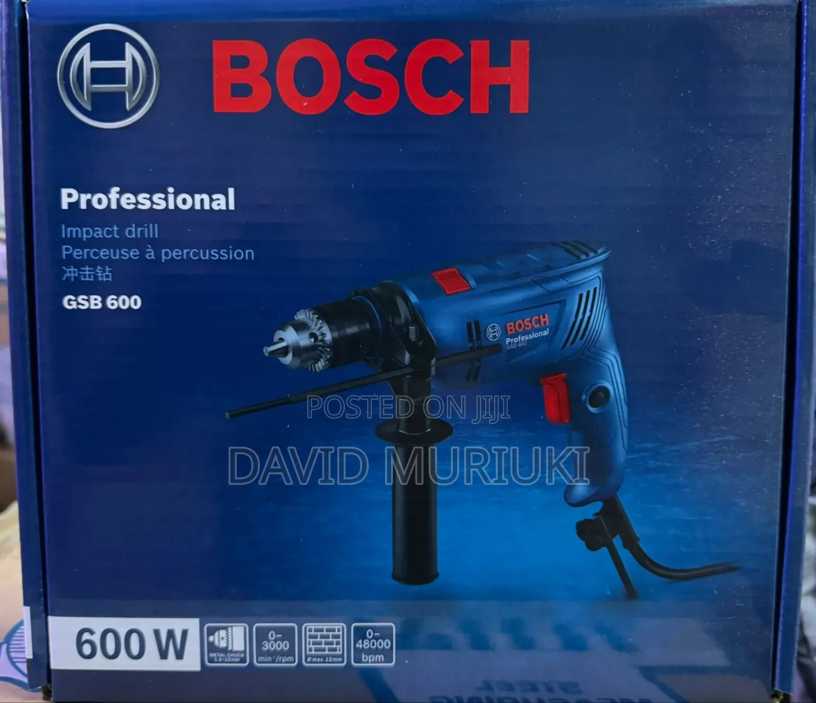 The 
Bosch Impact Drills
600w
Gsb600