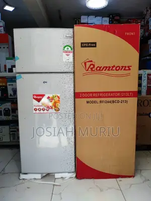 *Ramtons Double Door Fridge 213litres Rf244