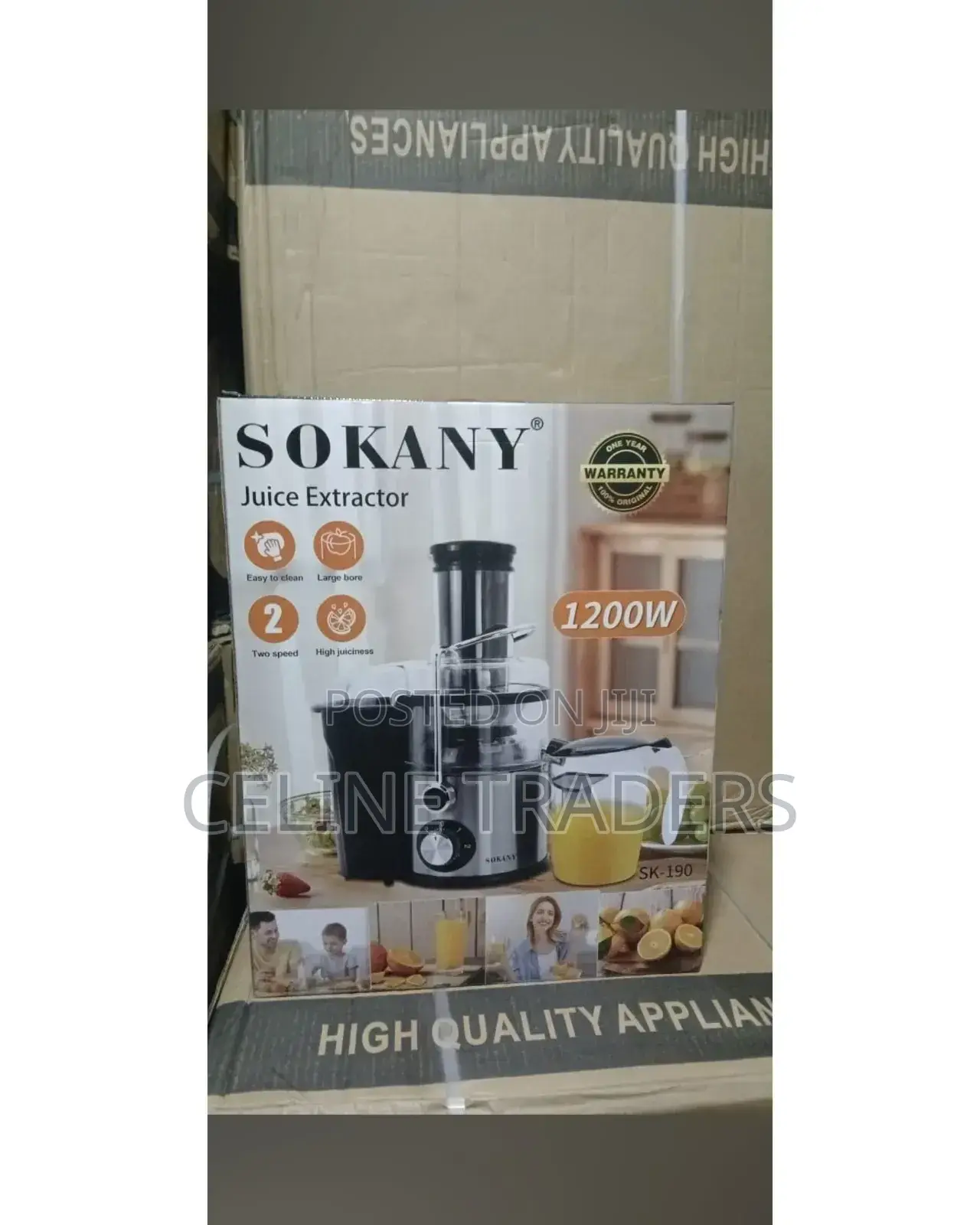 Sokany Heavy Duty Juice Extractor 1200watts