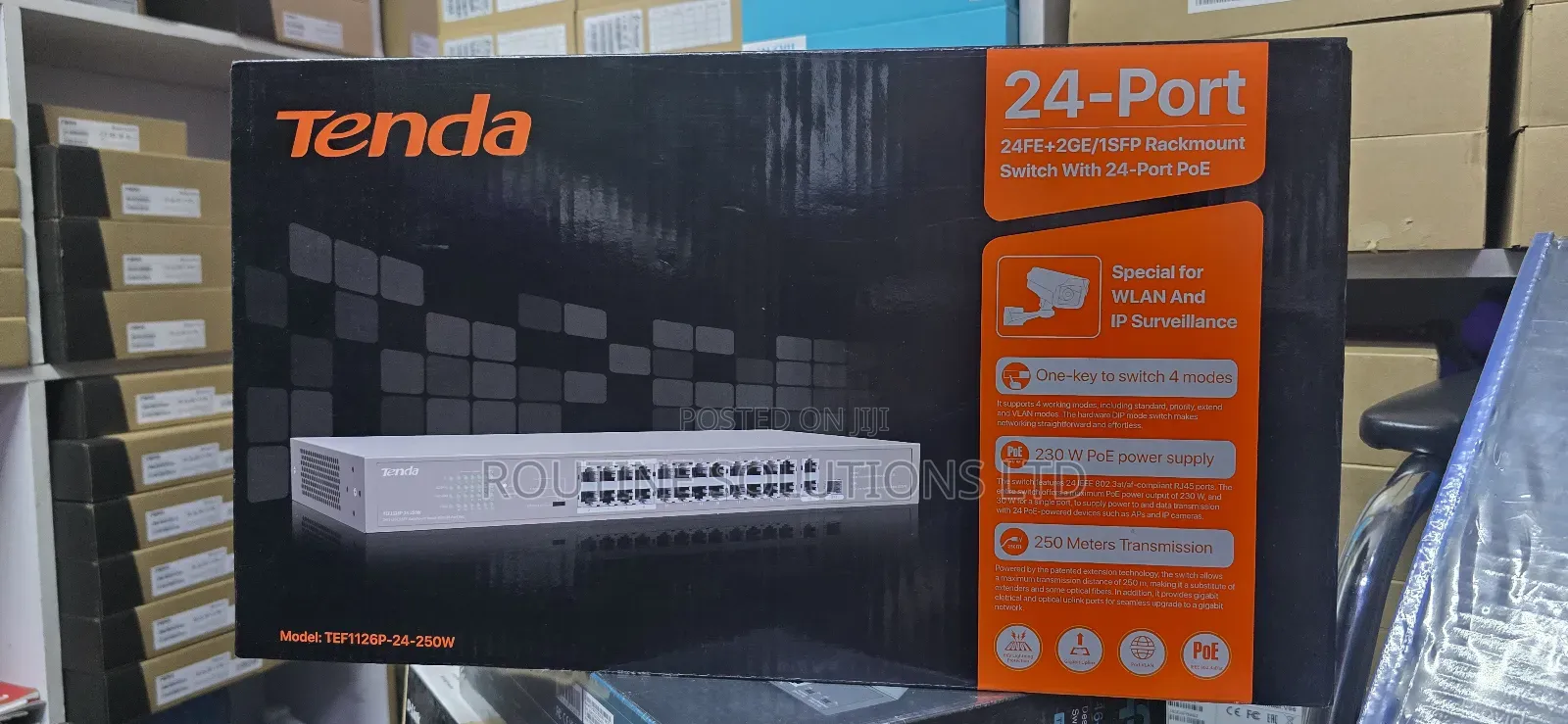 Tenda 24 Port Rackmount Poe Switch