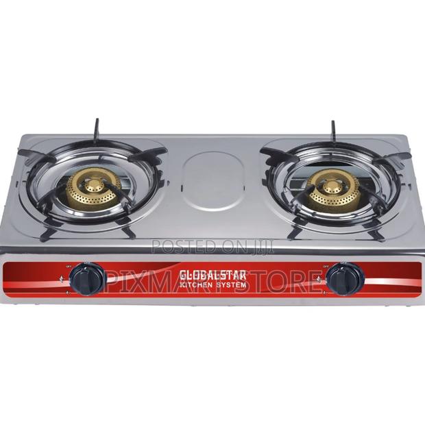 Efficient 2-Burner Tabletop Gas Cooker by Globalstar - main view