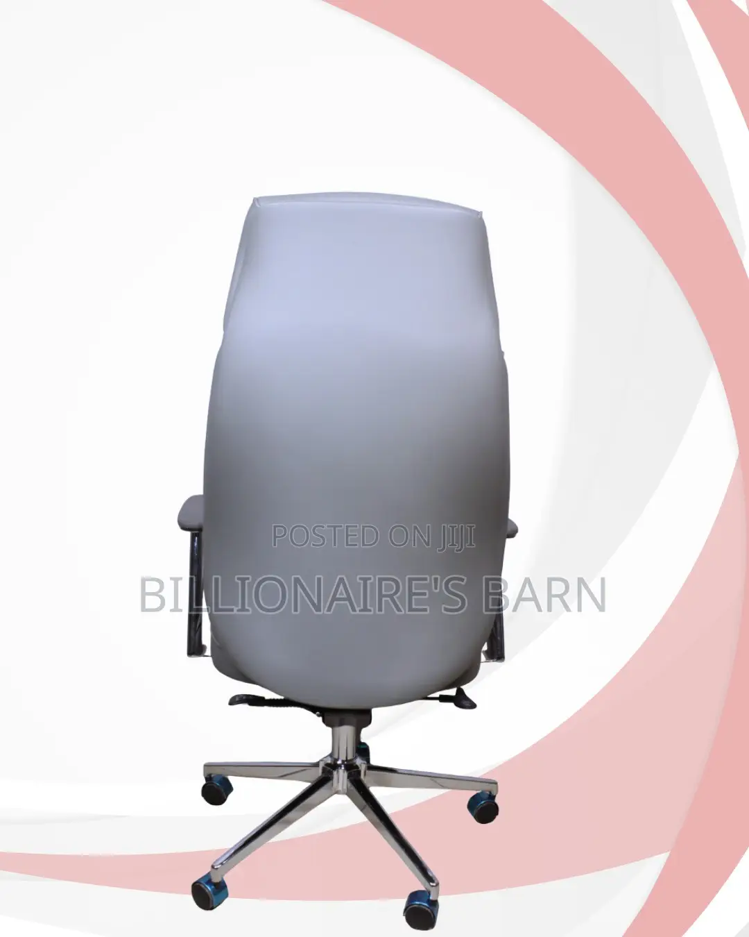 Grey Executive Office Chair | Smooth Rolling Comfort for Busy Workdays