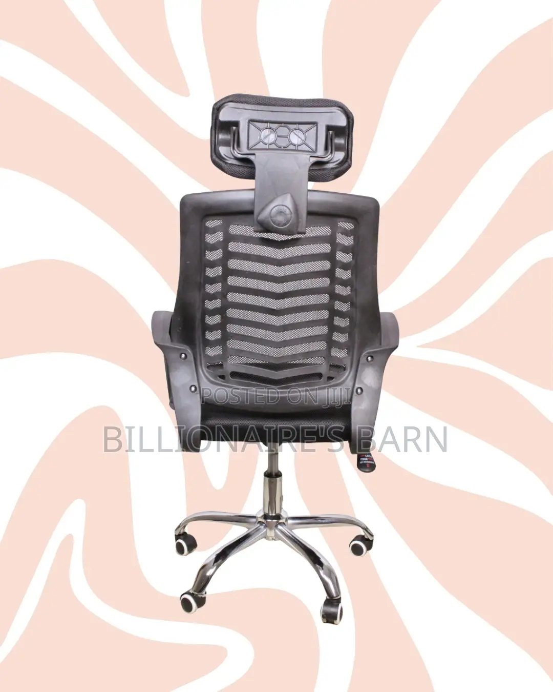 Black Secretarial Mesh Chair | Smooth Rolling Comfort for Busy Workday