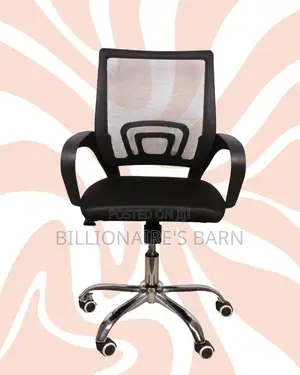 Black Compact Ergonomic Chair|Smooth Rolling Comfort for Busy Workdays