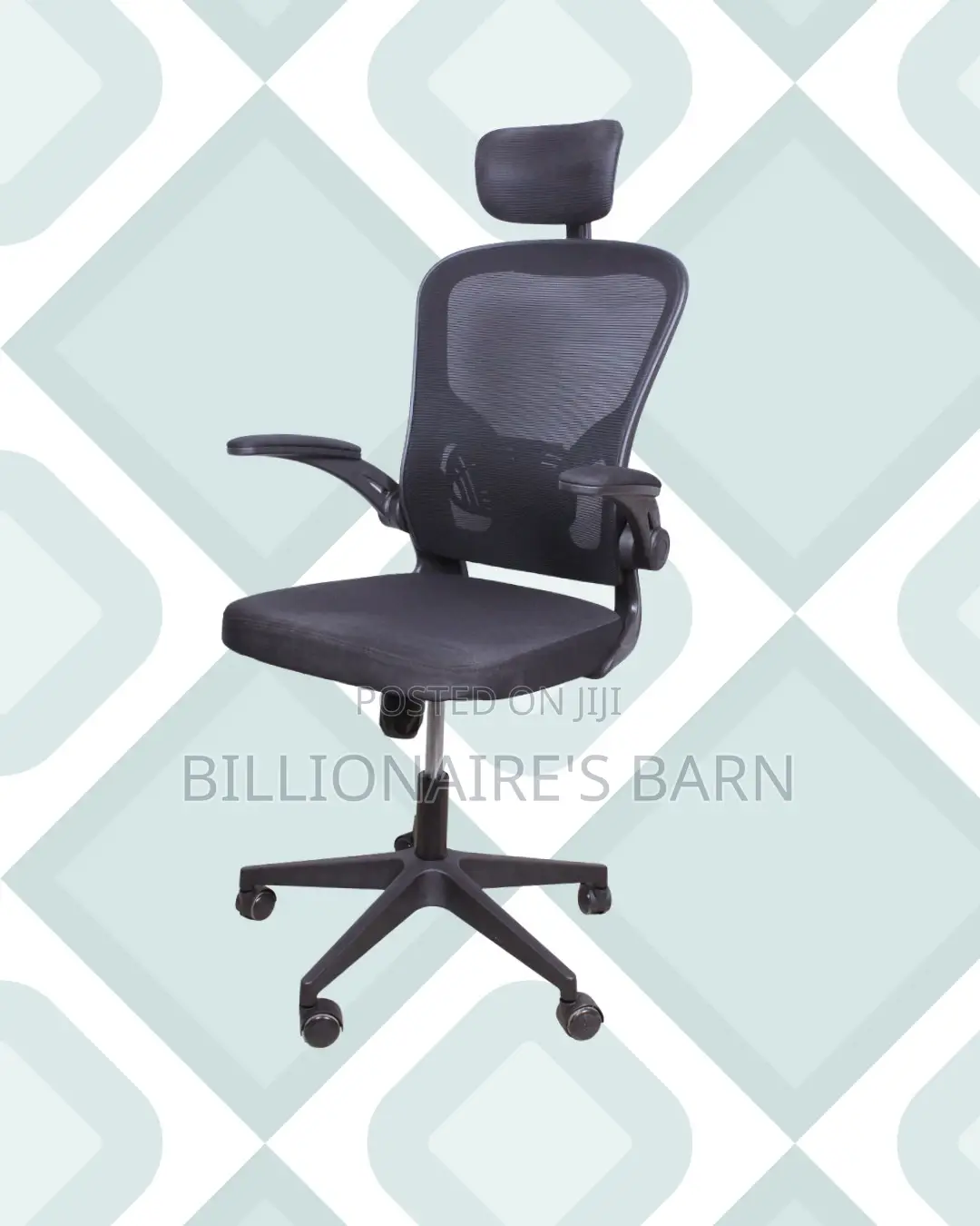 Grey Ergonomic Mesh Chair | Smooth Rolling Comfort for Busy Workdays |