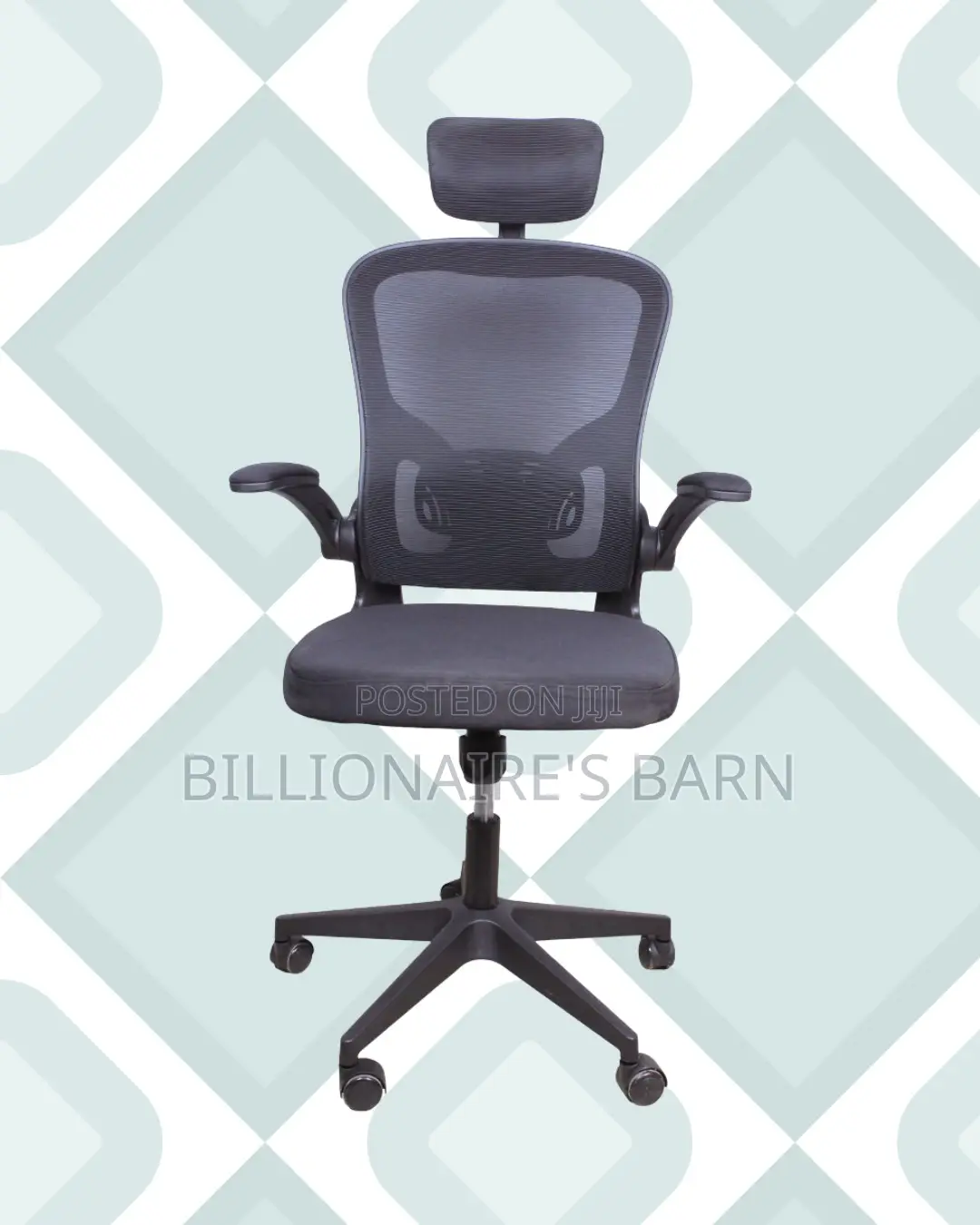 Grey Ergonomic Mesh Chair | Smooth Rolling Comfort for Busy Workdays |