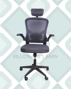 Grey Ergonomic Mesh Chair | Smooth Rolling Comfort for Busy Workdays |