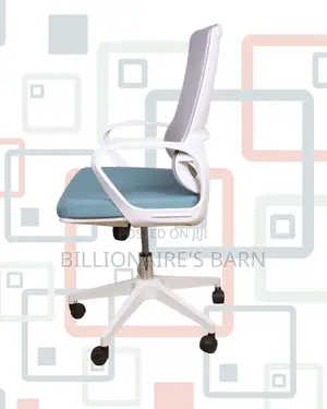 White Mid-Back Mesh Chair | Smooth Rolling Comfort for Busy Workdays |