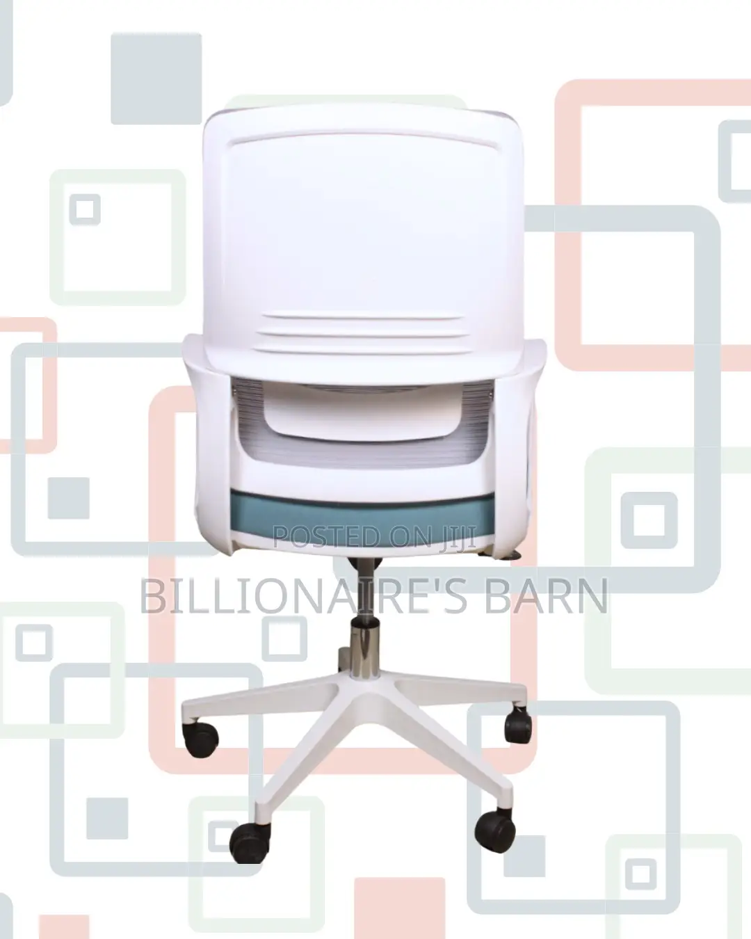 White Mid-Back Mesh Chair | Smooth Rolling Comfort for Busy Workdays |