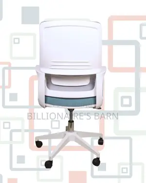 White Mid-Back Mesh Chair | Smooth Rolling Comfort for Busy Workdays |