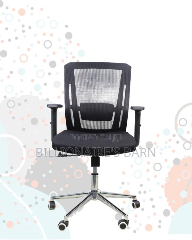 Black Origin Mesh Chair | Smooth Rolling Comfort for Busy Workdays | - thumbnail 2