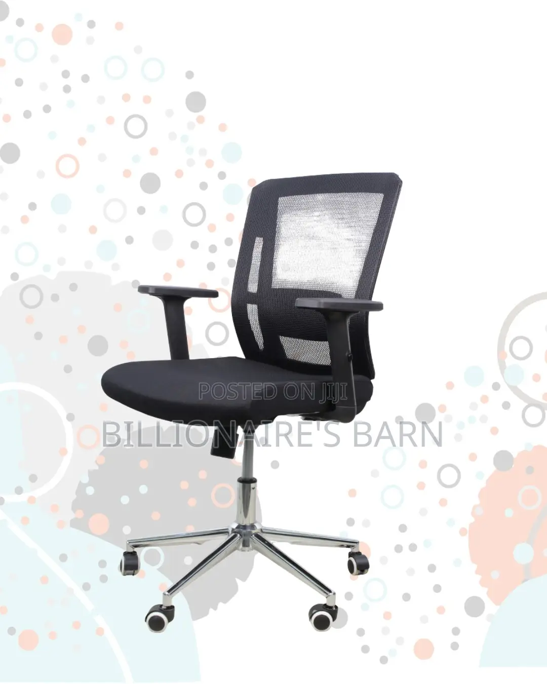 Black Origin Mesh Chair | Smooth Rolling Comfort for Busy Workdays |