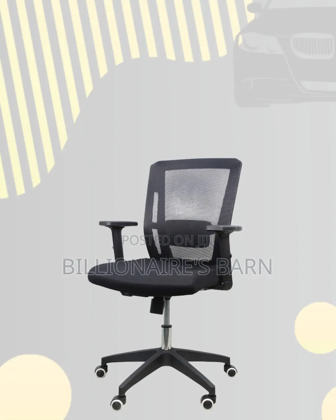 Black Origin Mesh Chair | Smooth Rolling Comfort for Busy Workdays |