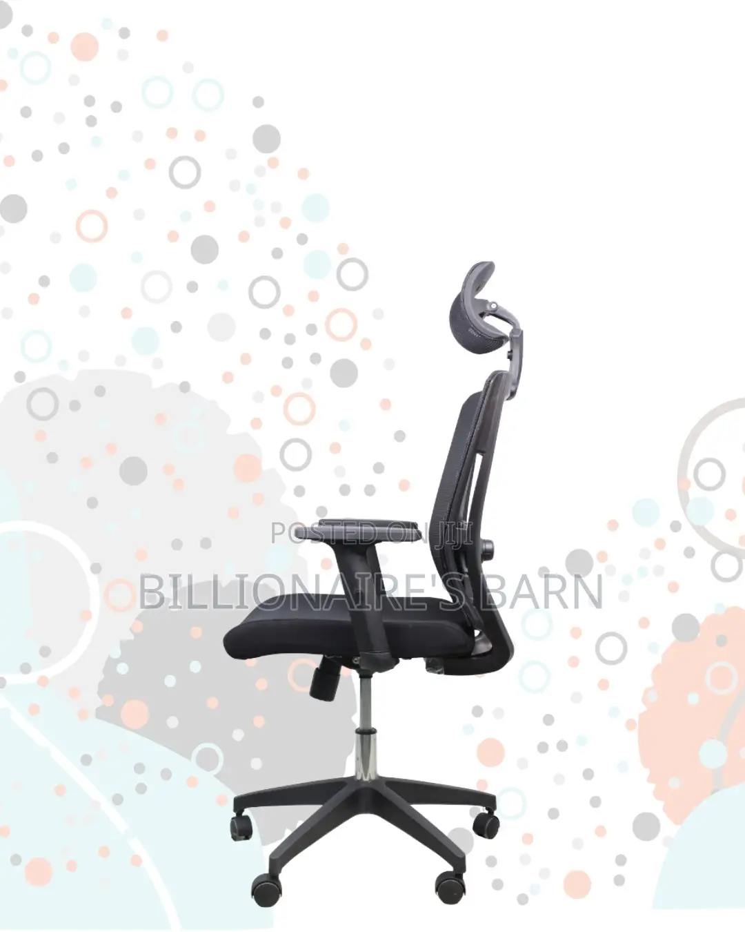 Black Ergonomic Mesh Chair | Smooth Rolling Comfort for Busy Workdays