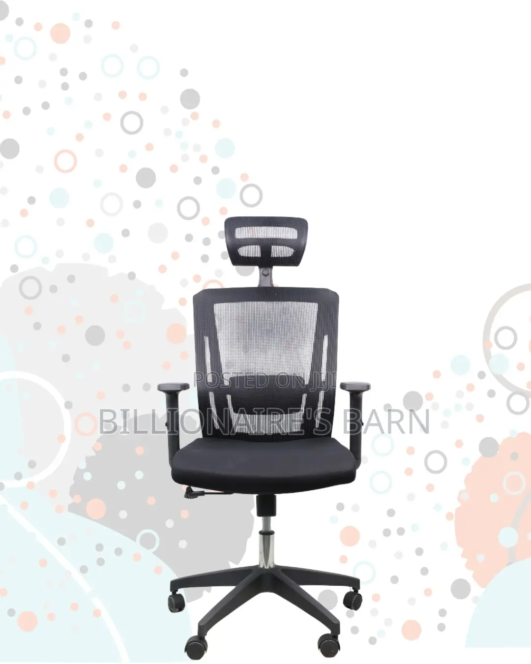 Black Ergonomic Mesh Chair | Smooth Rolling Comfort for Busy Workdays