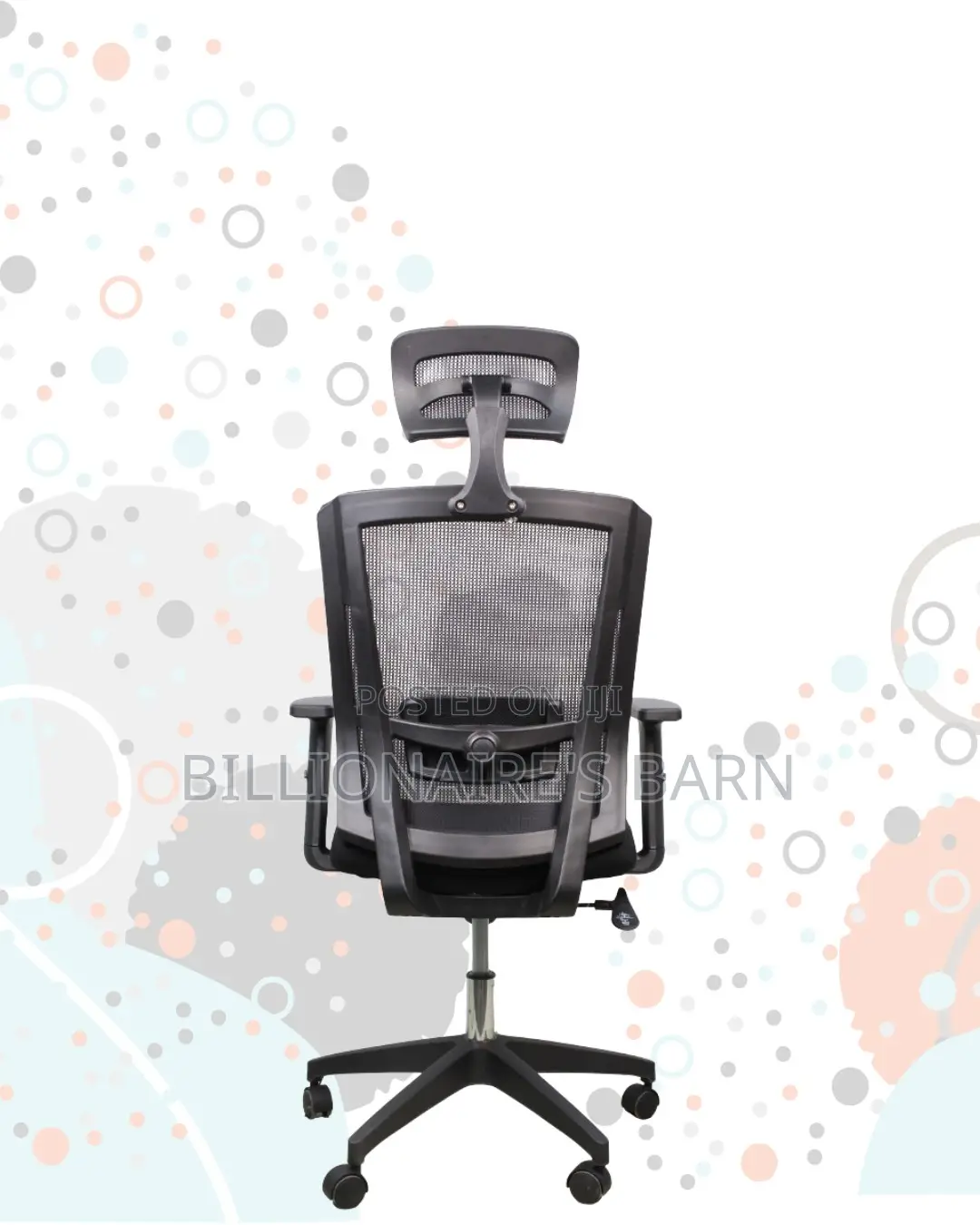Black Ergonomic Mesh Chair | Smooth Rolling Comfort for Busy Workdays