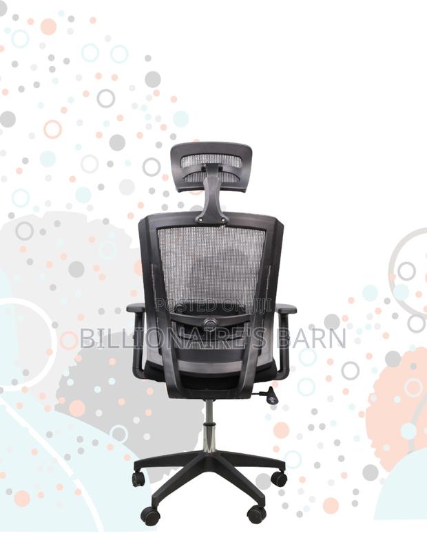 Black Ergonomic Mesh Chair | Smooth Rolling Comfort for Busy Workdays - thumbnail 4