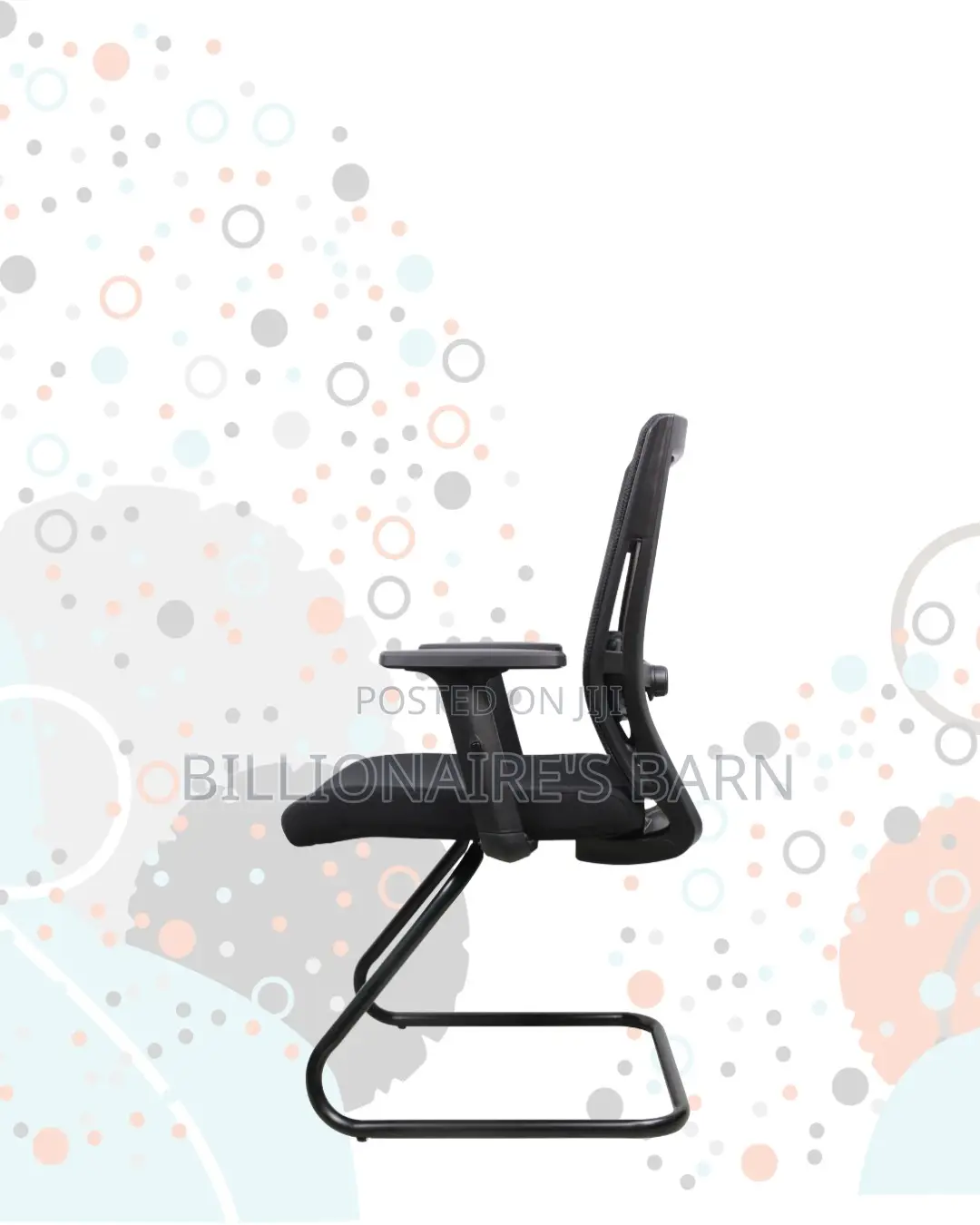 Black Visitor Chair | Smooth Rolling Comfort for Busy Workdays | Easy