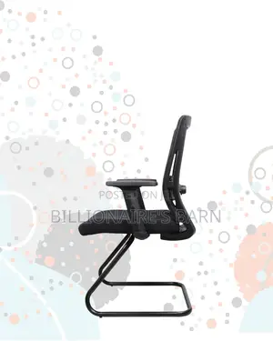 Black Visitor Chair | Smooth Rolling Comfort for Busy Workdays | Easy