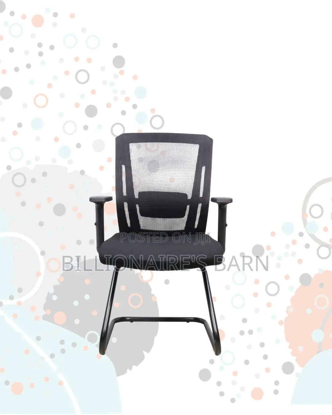 Black Visitor Chair | Smooth Rolling Comfort for Busy Workdays | Easy