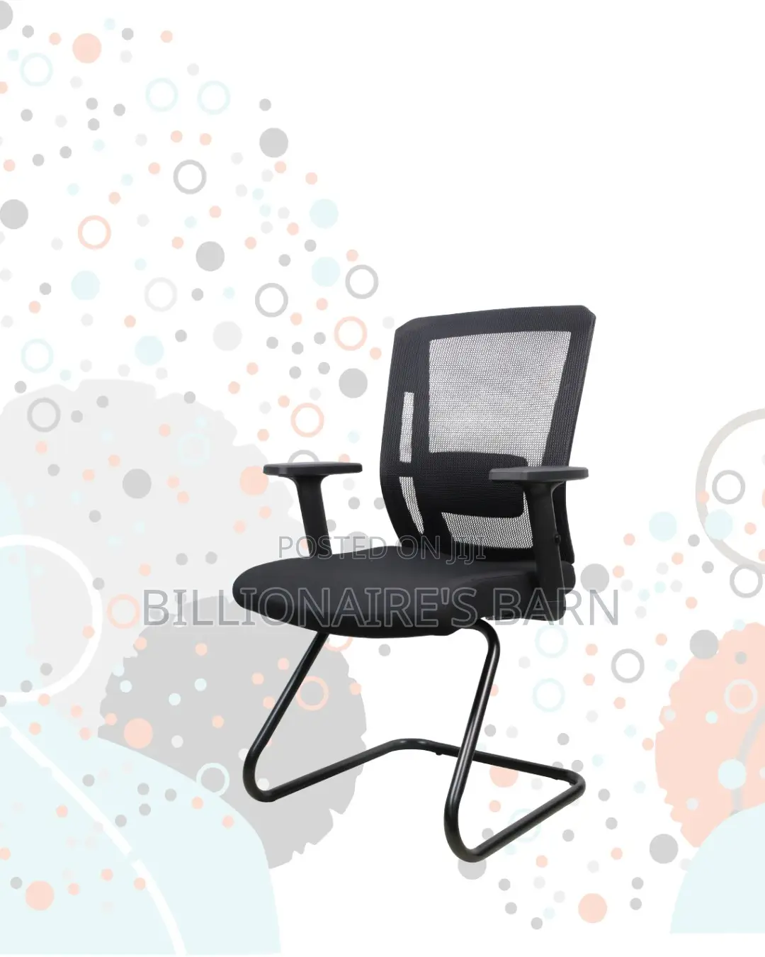 Black Visitor Chair | Smooth Rolling Comfort for Busy Workdays | Easy