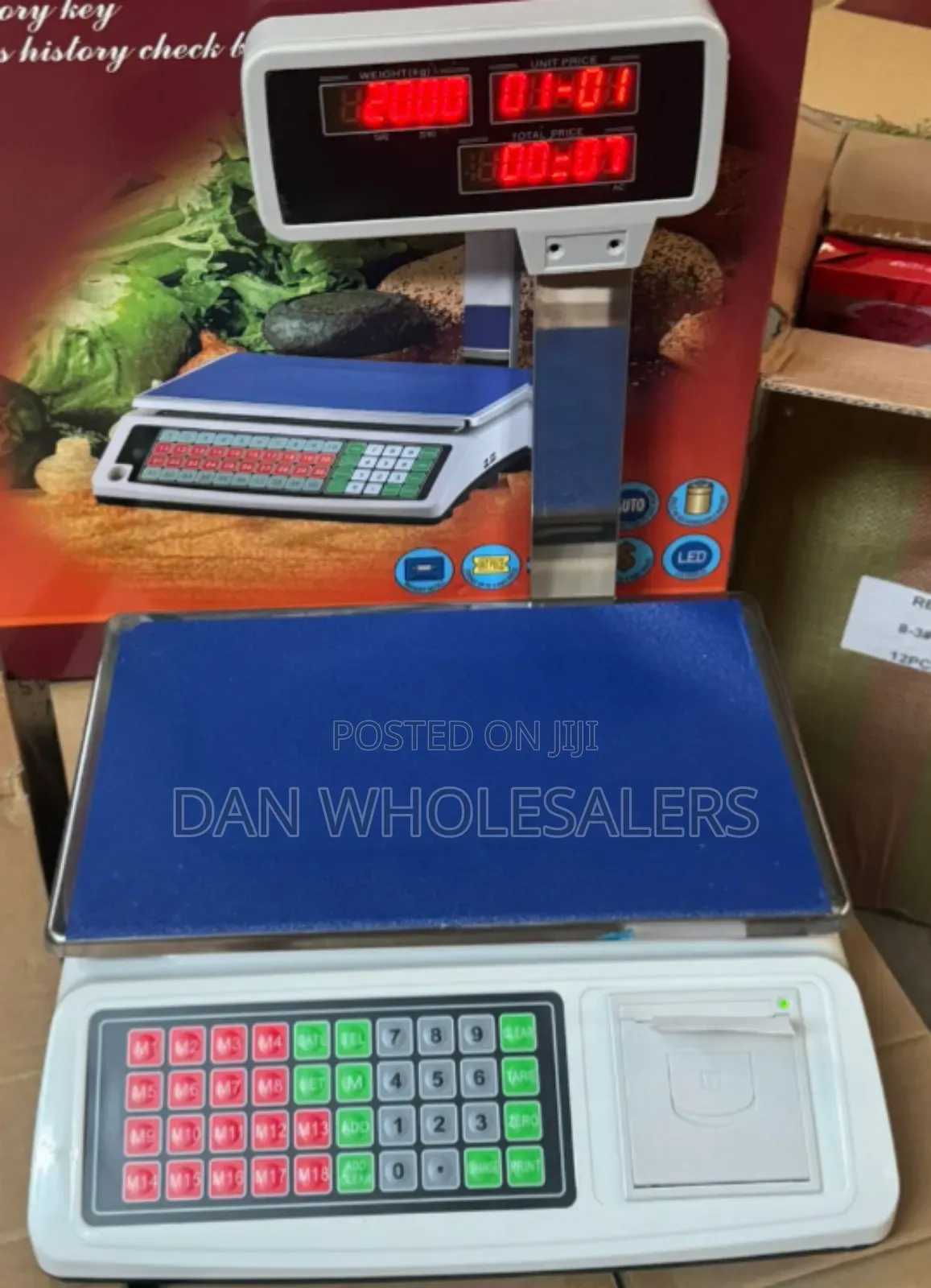 Maximum Weight 50kg 
40 Memory Receipt Scale