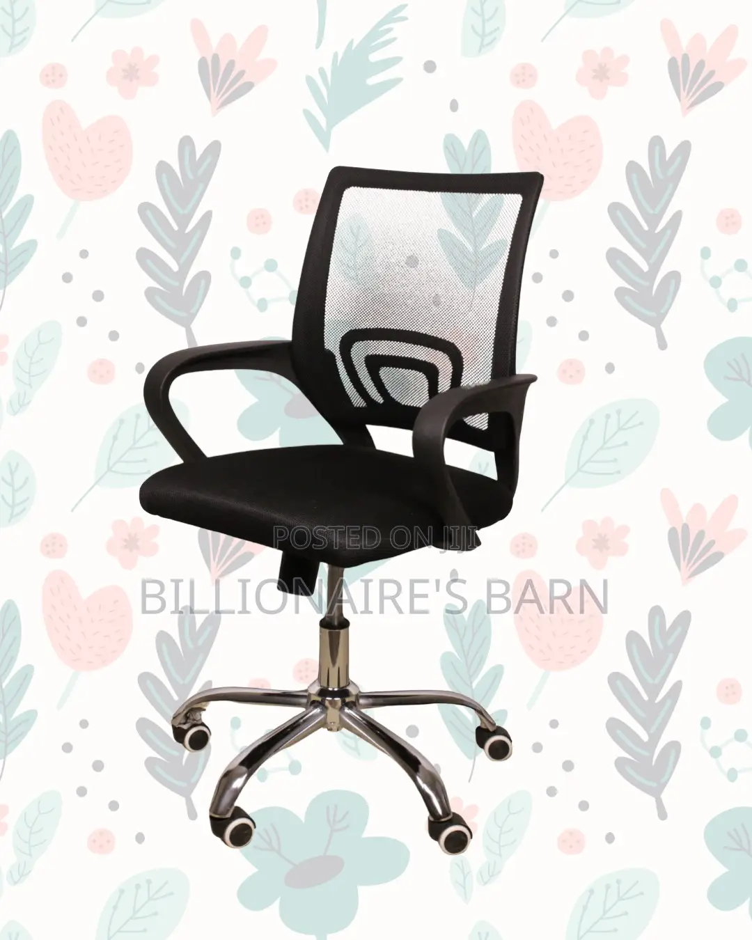 Black Compact Chair | Posture-Friendly Build for Daily Productivity